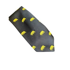 Corpselli of‎ California Men's Tie Black Gold Rhino Pattern Made in USA